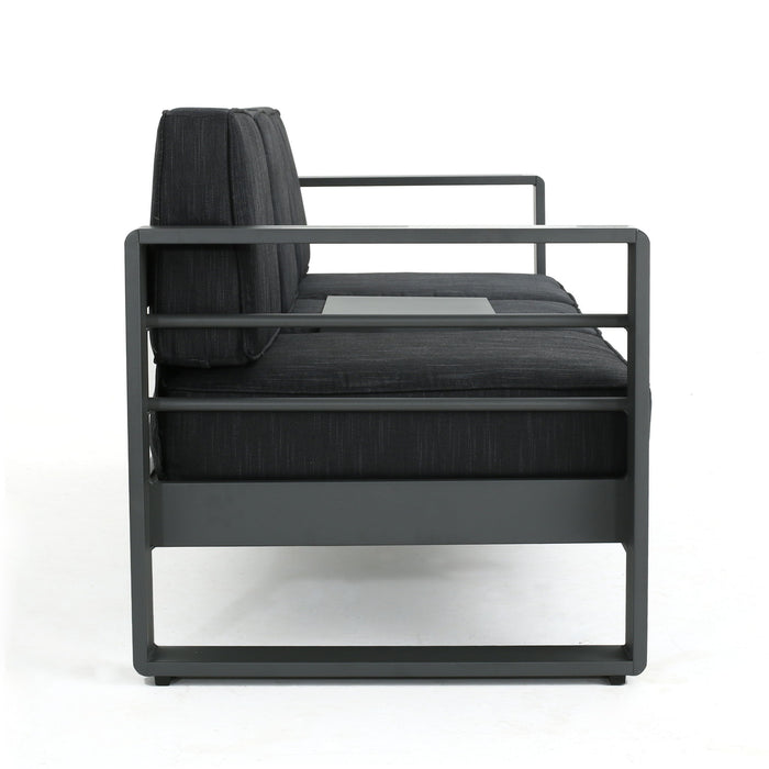 Cape Coral - Modern 3 Seater Sofa With Metal Tray