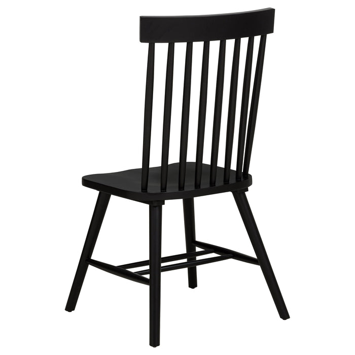 Hamlyn 5-piece Round Wood Dining Set Black