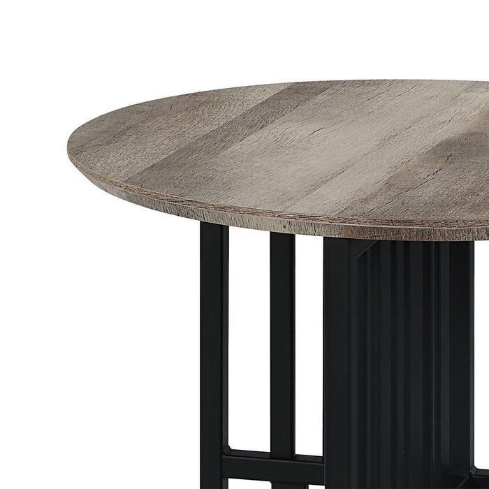 Zudora - End Table - Antique Oak & Black