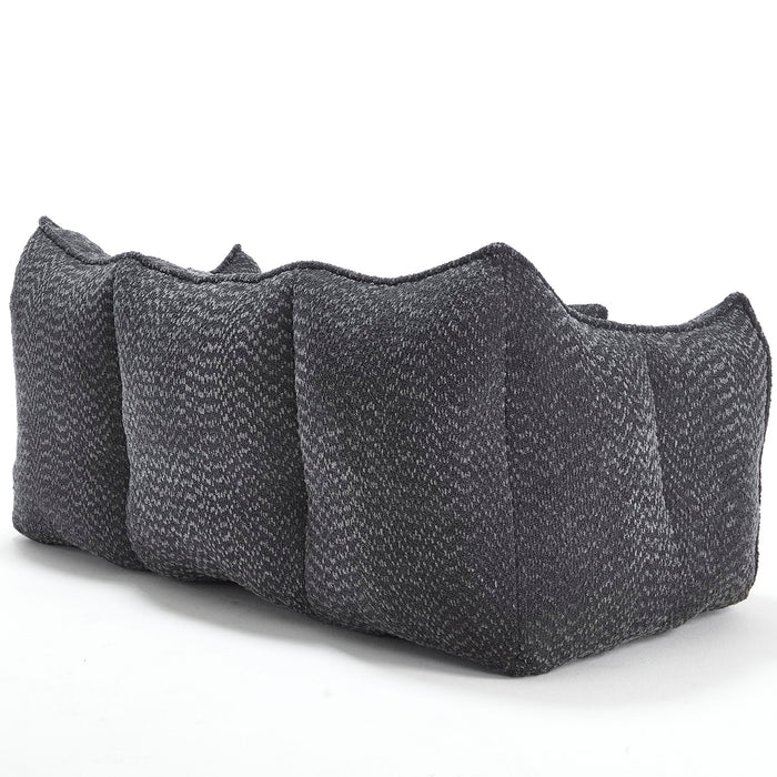 Comfortable Dual Beanbag Chair With High Resilience Foam Core For 2 People