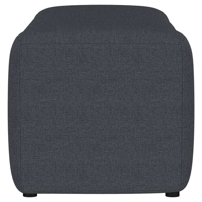 Summer Fabric Upholstered Tufted Accent Bench Charcoal