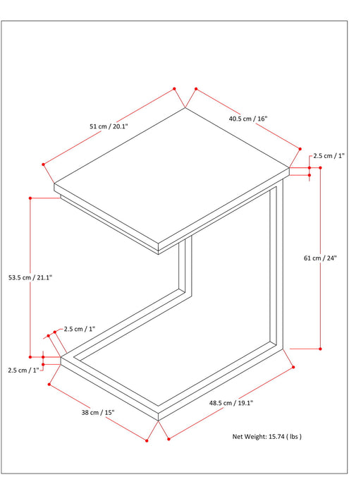 Skyler - Handcrafted C Side Table