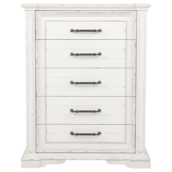 5 Drawer Bedroom Chest Of Drawers - Vintage
