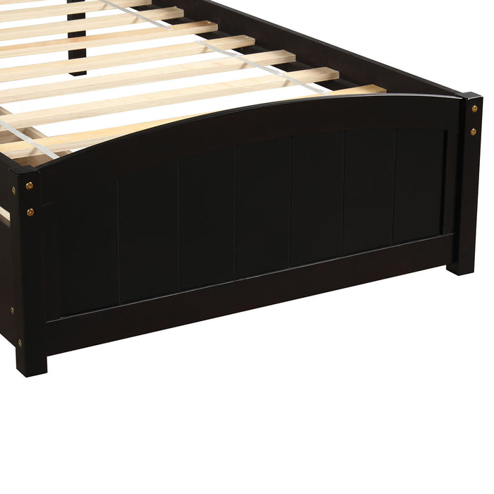 Platform Bed & Headboard, Footboard And Wood Slat Support