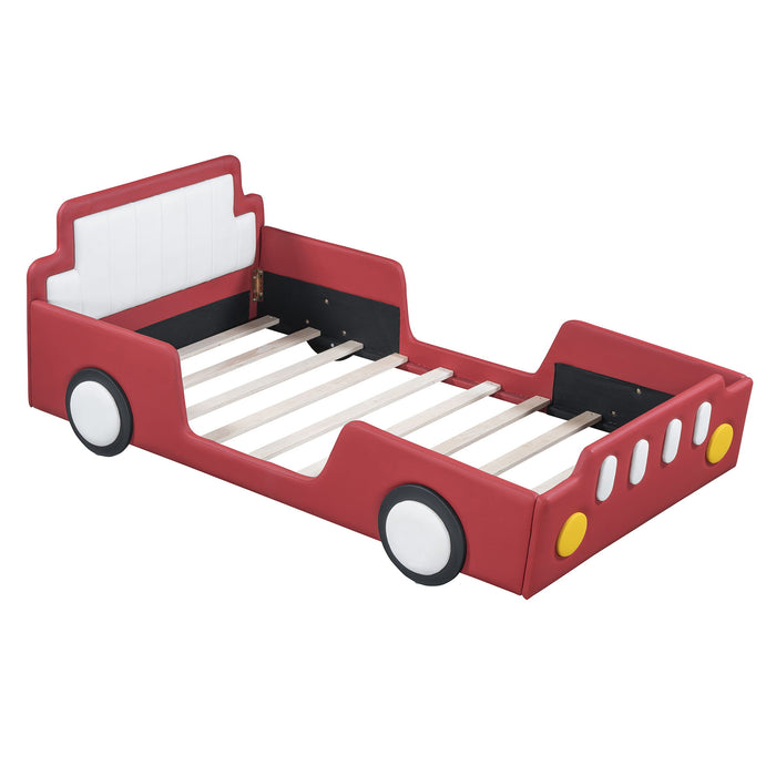 Race Car Shaped Platform Bed With Wheels