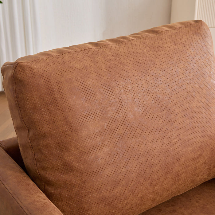 Modern Upholstered Square Swivel Accent Chair With 360 Degree Rotation