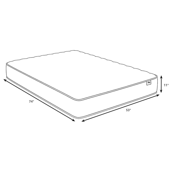 Hayes Full Firm Tight Top Hybrid Mattress White
