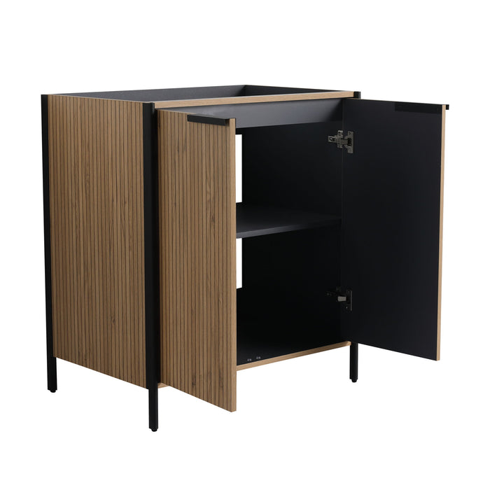 Contemporary Freestanding Bathroom Vanity With Adjustable Shelves