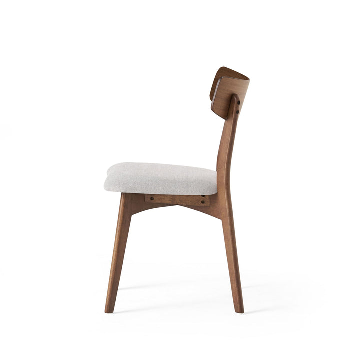 5 Piece Mid - Century Dining Set, Upholstered Dining Chairs