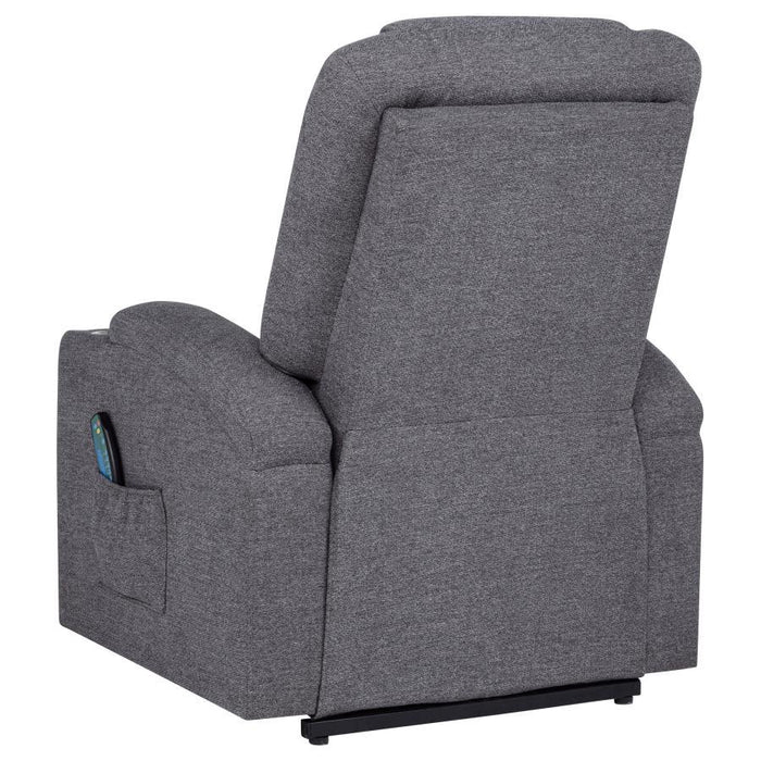 Louie - Chenille Upholstered Power Lift Massage Chair