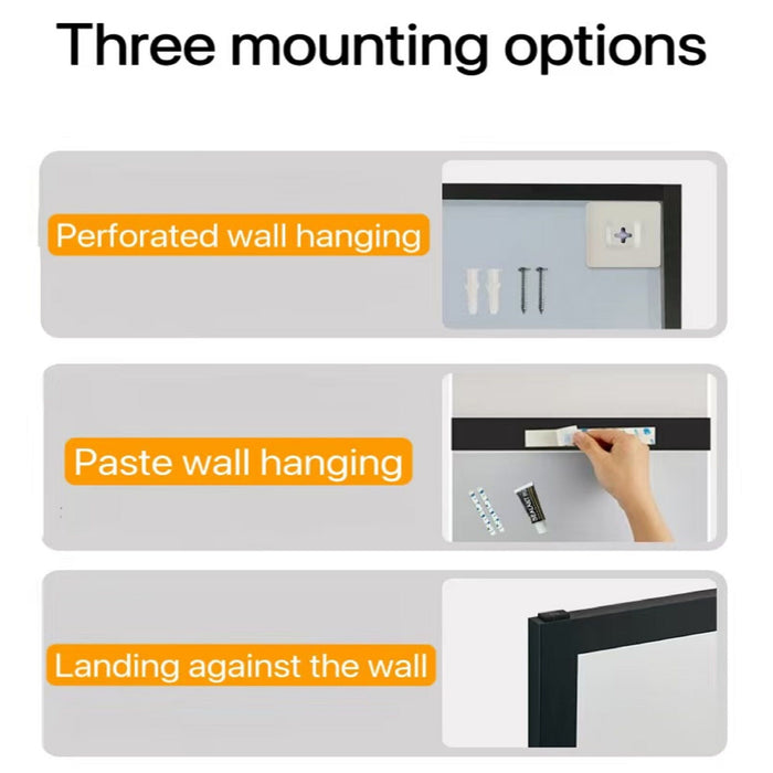 Elegant Full Body Floor Mirror With Artificial Wood Frame, Durable Design - Copper