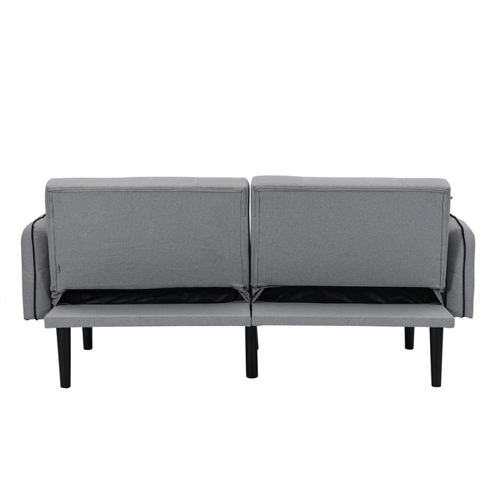 Modern Folding Ottoman Sofa Bed With Stereo System - Gray