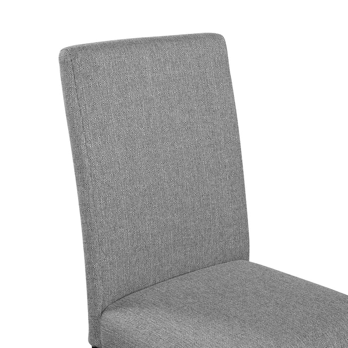 5 Piece Round Dining Table Set, Dining Table And 4 Upholstered Chairs For Dining Room, Kitchen Room, Living Room - White / Gray