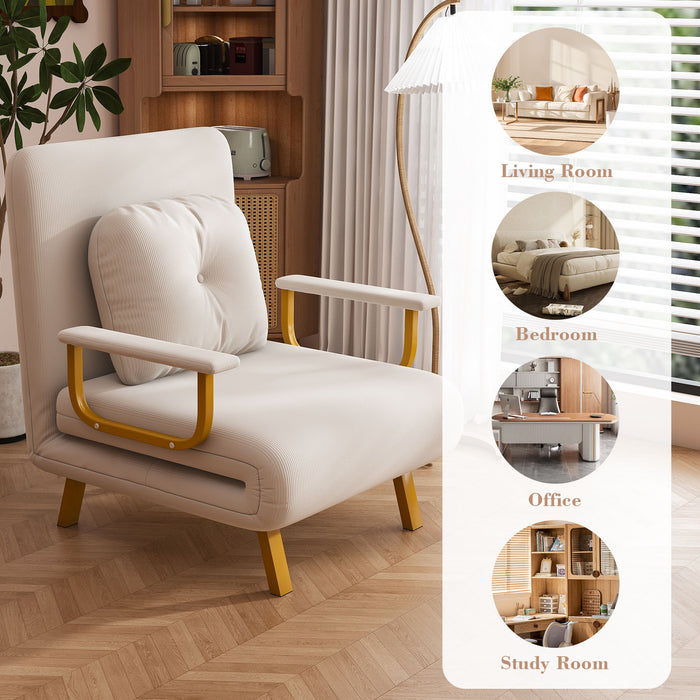 5 In 1 Folding Sofa Bed With 5 Position Adjustable Backrest