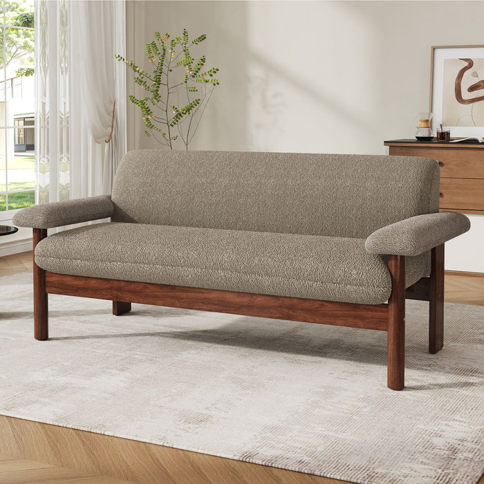 Loveseat Sofa 2 Seater Couch With Armrest Pillows