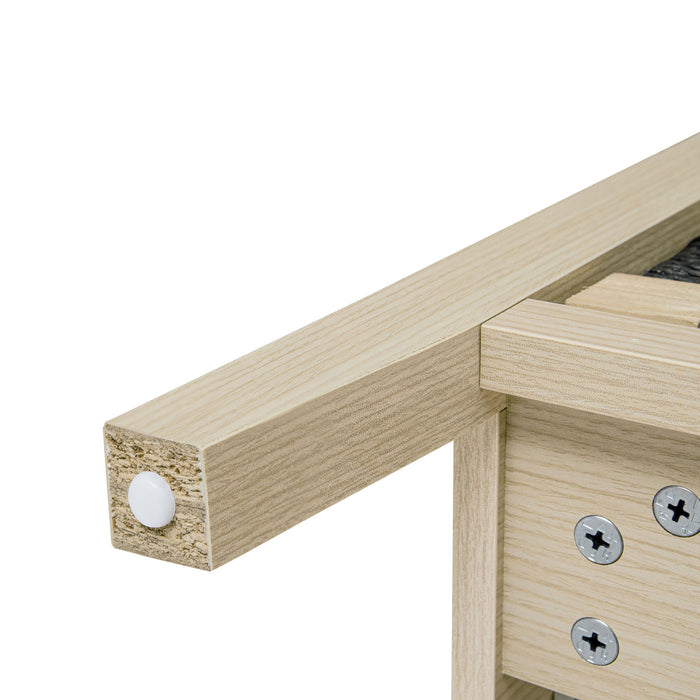 3 Drawer Buffet Sideboard With Adjustable Shelves, Storage Cabinet With Natural Seaweed Decor Doors For Living Room Kitchen Entryway - Natural