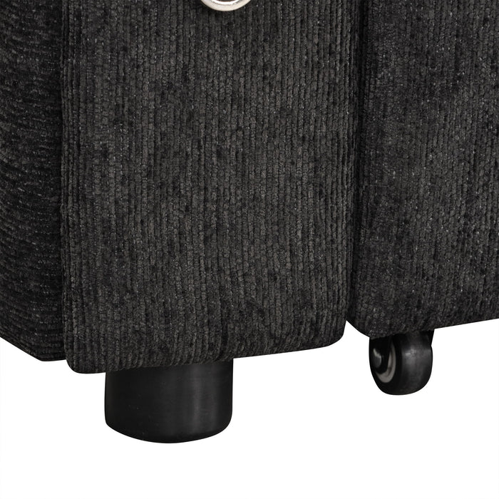 Convertible L Shaped Sofa Couch With Storage, Cup Holders, USB Ports