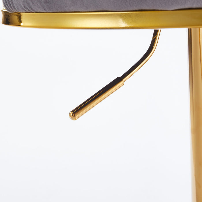 Modern Bar Chair With Iron Tube Legs, Soft Cushions And Comfortable Backrest (Set of 2)