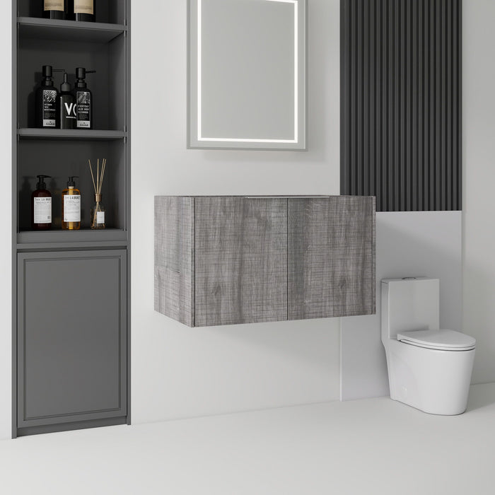 Floating Bathroom Vanity Cabinet With Soft Close Double Doors, Spacious Interior Storage, Wall Mounted, Cabinet Only