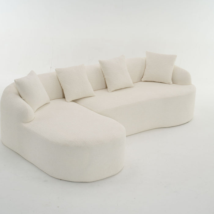 Combined Sofa With 4 Pillows