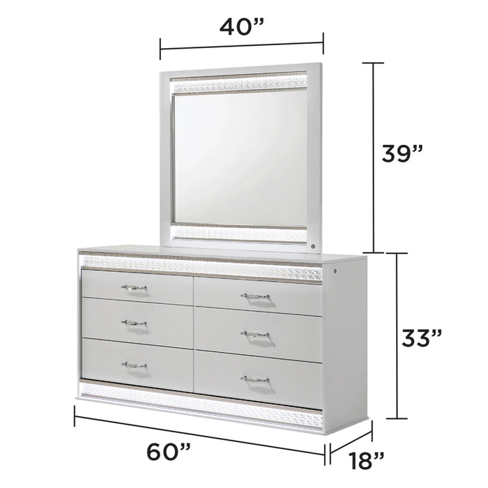 Glam - Bedroom Set With LED Headboard