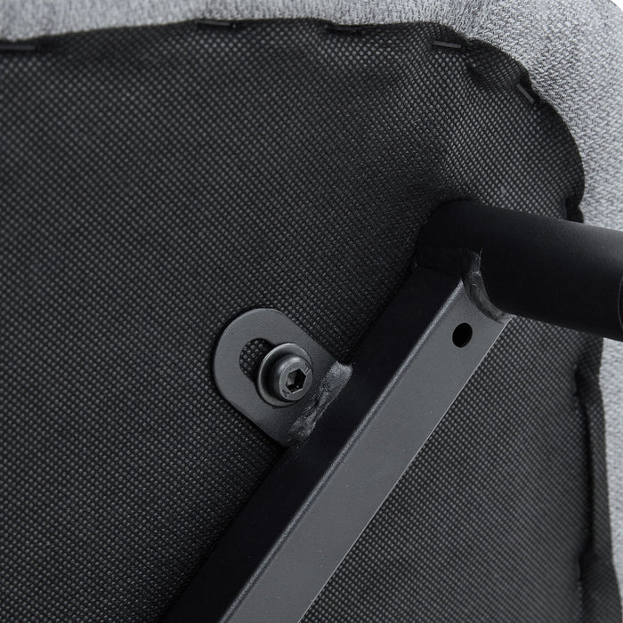 Modern Medieval Style Cushioned Side Chairs Set With Black Metal Legs For Kitchens