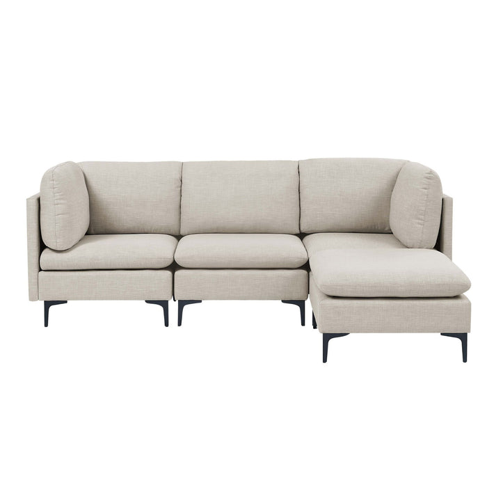 Upholstered Modular Sectional & Tall Legs
