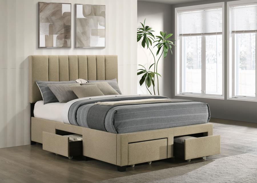 Wheatland - 4-Drawer Upholstered Storage Bed