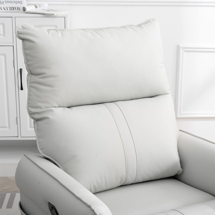 360° Modern Small Rocking Swivel Recliner Chair With Side Pocket