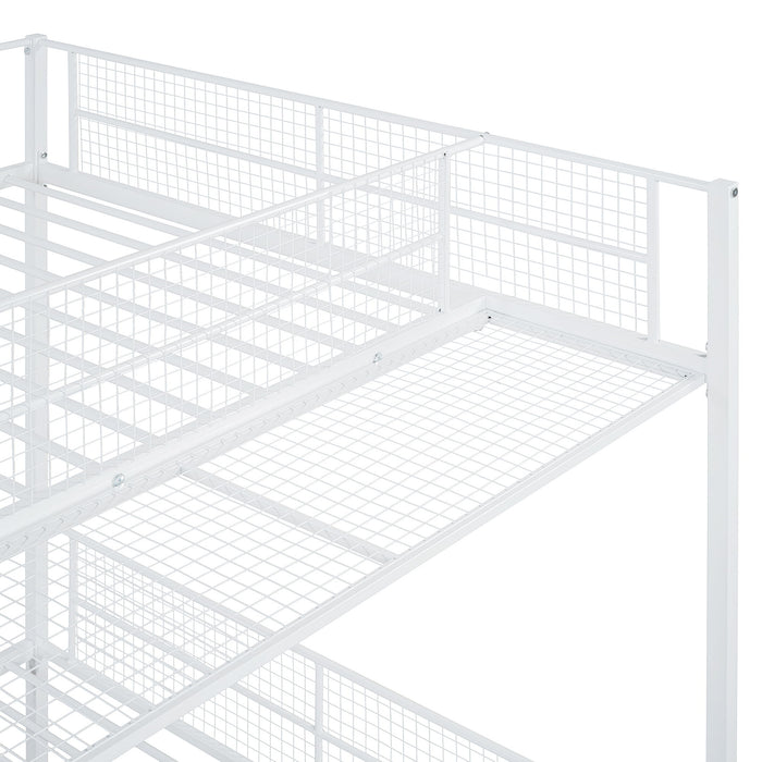 Bunk Bed With 5 Tier Shelves