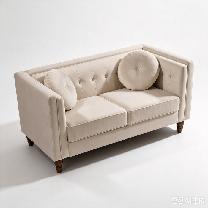 Chesterfield Loveseat 2 Seater Couch For Living Room