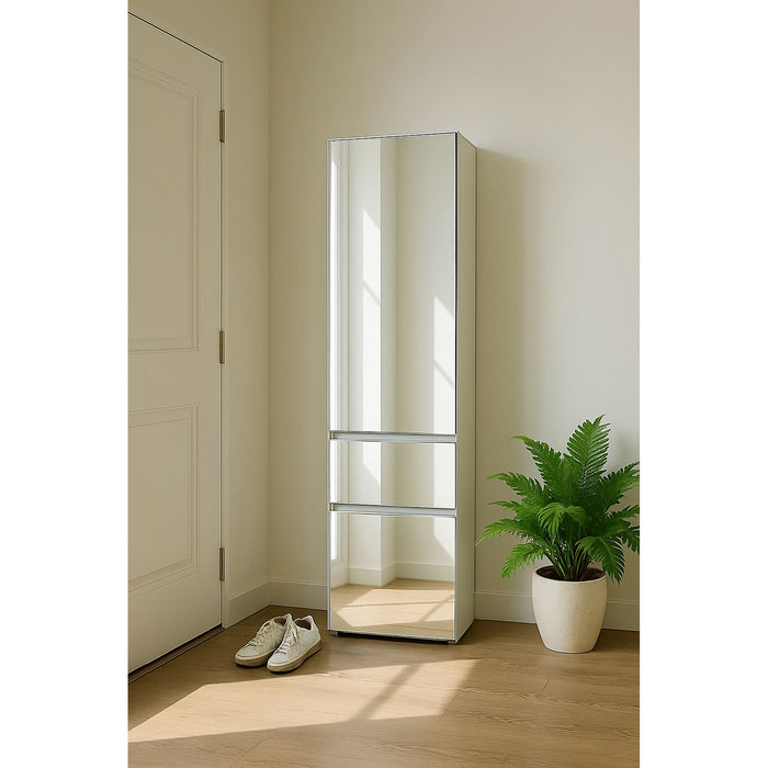Elise - Modular Closet System With Mirror For Custom Storage Solutions - White
