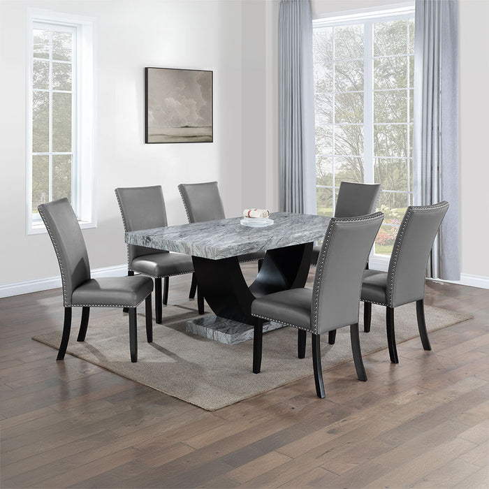 Caralin - Dining Table - Engineered Stone & Black