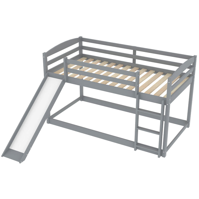 Durable Bunk Bed With Convertible Slide And Ladder