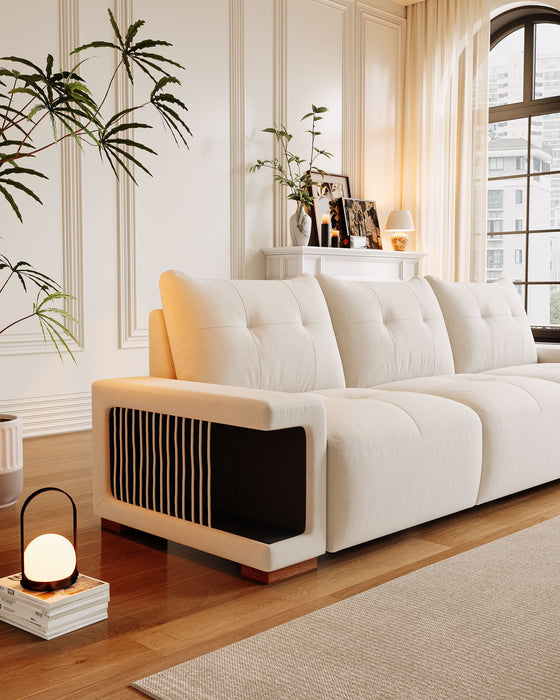 3 Seater Sofa Couch For Living Room, Modern Couches For Small Space, Cat Nest Sofa, For Cat Friendly, Comfy Couch With Waterproof And Cat Scratch Resistant Fabric