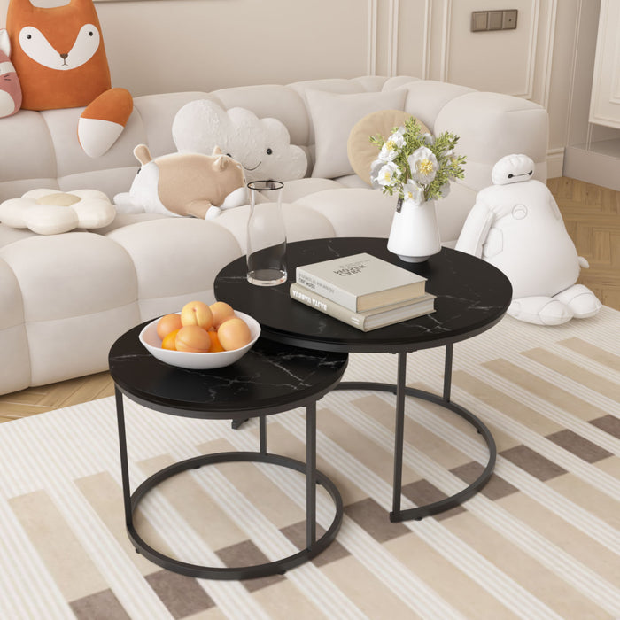 Round Nesting Coffee Table (Set of 2)