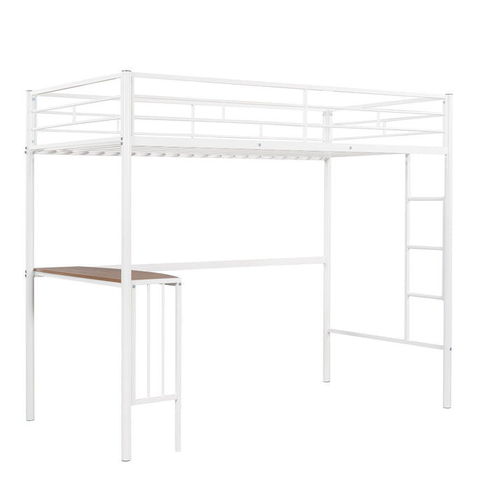 Bunk Bed With Desk, Ladder And Quality Slats For Bedroom