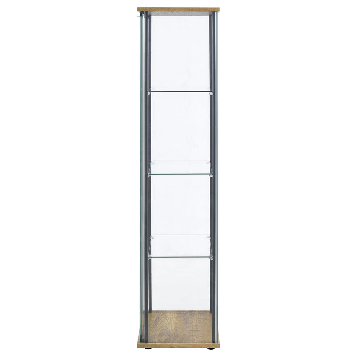Bellatrix 3-shelf Clear Glass Curio Cabinet Mango