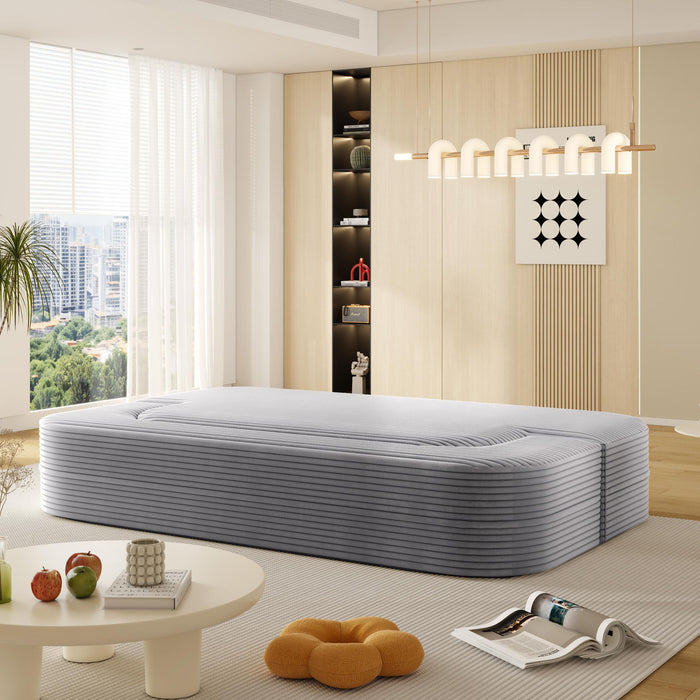 Convertible Floor Sofa Bed With Multi Functional Blanket