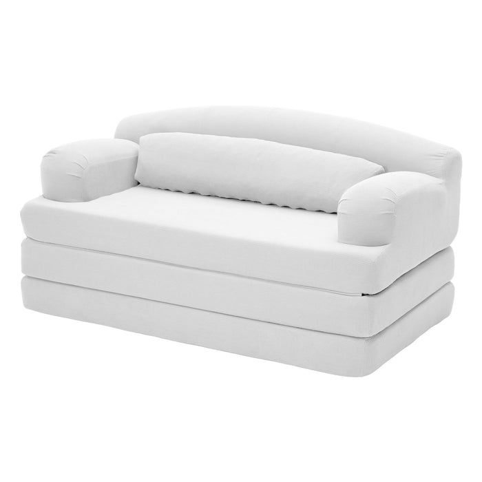 2 Seater Sofa Bed, Compact Foldable Floor Couch