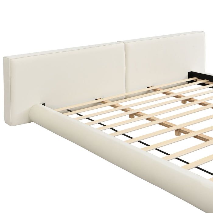 Low Profile Platform Bed With Rounded Edges