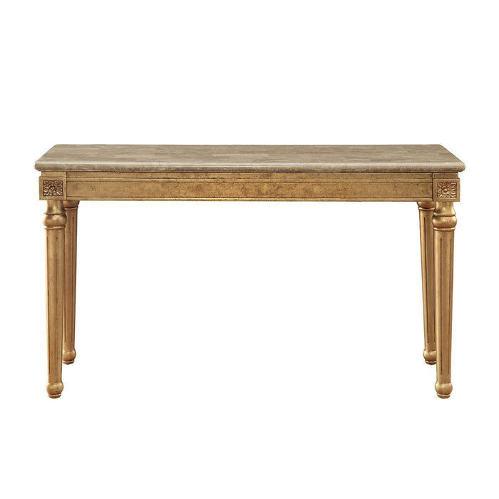 Daesha - Sofa Table - Marble Top & Antique Gold