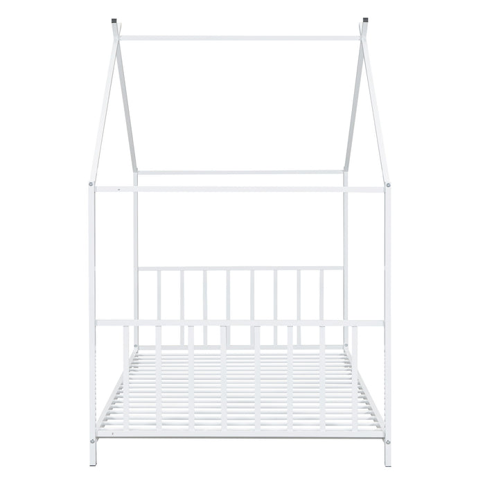 Metal House Platform Bed With Modern Design And Durable Frame