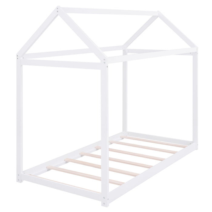 Wooden House Shaped Bed