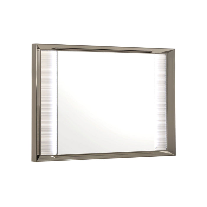 Star - Mirror With Built In LED And Frame - White