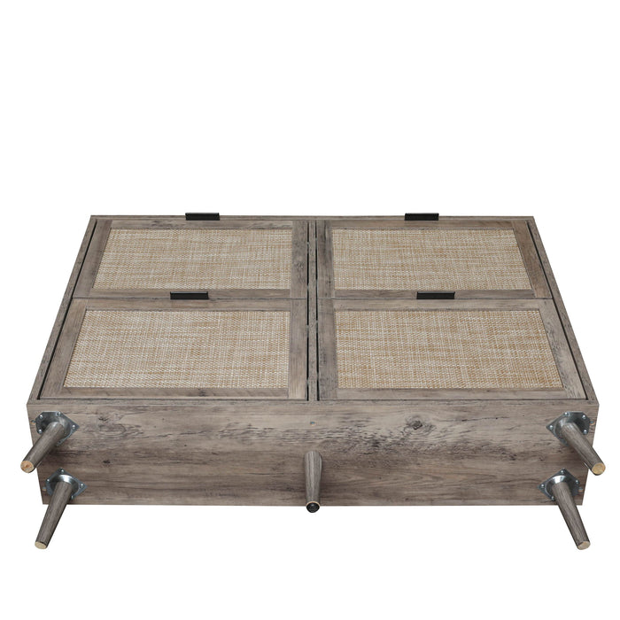 4 Door Shoe Rack, Freestanding Modern Shoe Storage Cabinet