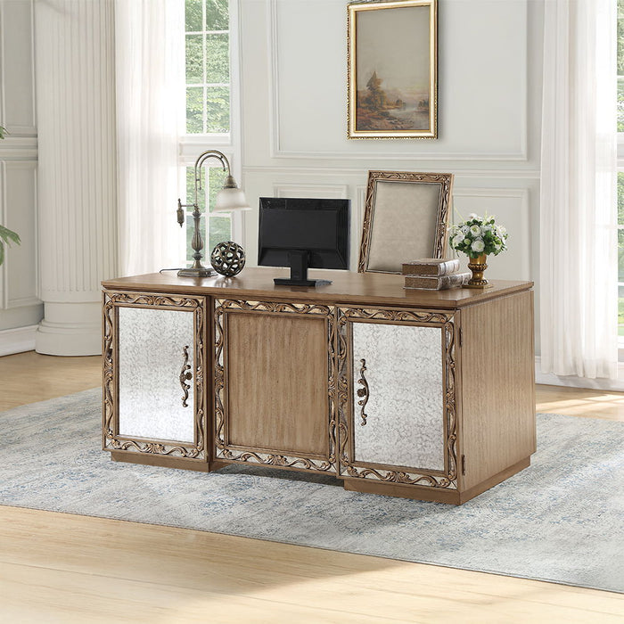 Orianne - Executive Writing Desk - Antique Gold