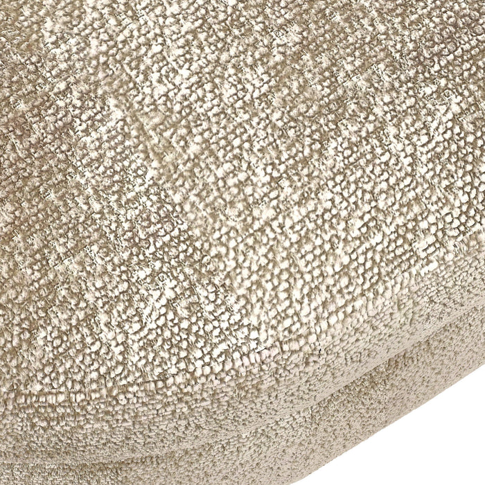 Modern Ottoman Oval Storage Bench With Rubber Wood Legs