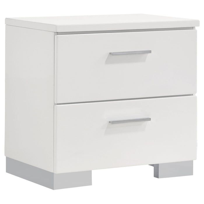 Felicity 4-piece California King Bedroom Set White High Gloss