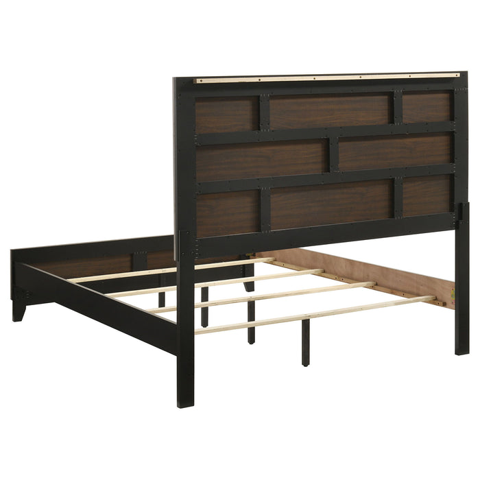 Valen Wood Queen Panel Bed Light Taupe